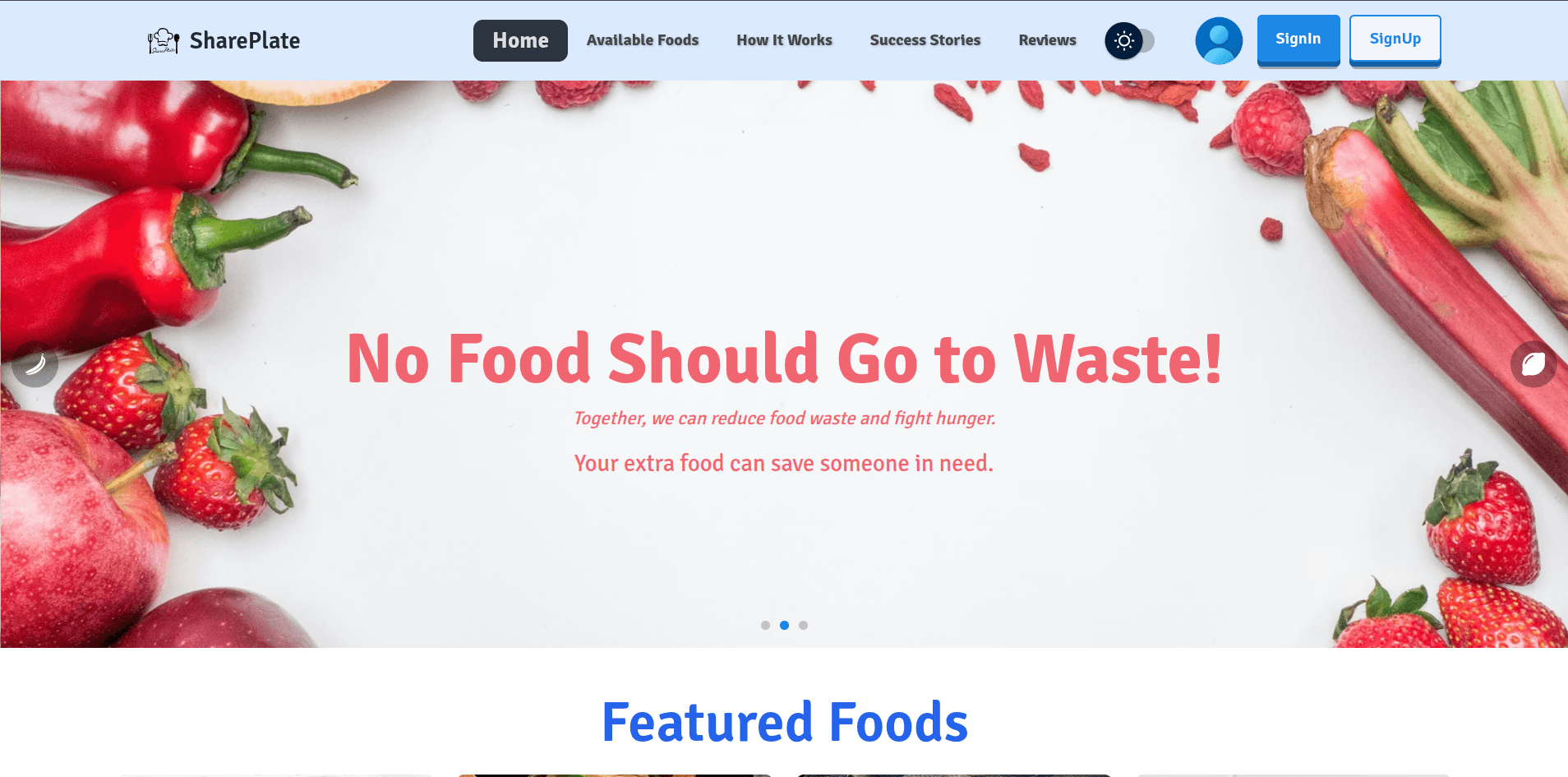 Screenshot of SharePlate - Food Sharing Platform
